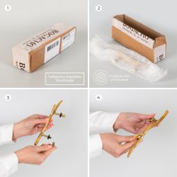 Ручка скоба мебельная Арт Бранч mini правая Античное серебро