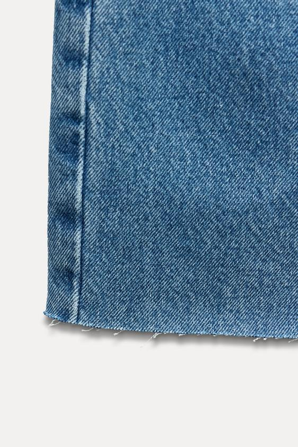 ZARA ДЖИНСЫ Z1975 ПРЯМОГО КРОЯ С ВЫСОКОЙ ПОСАДКОЙ, ВЫЦВЕТШИЙ СИНИЙ