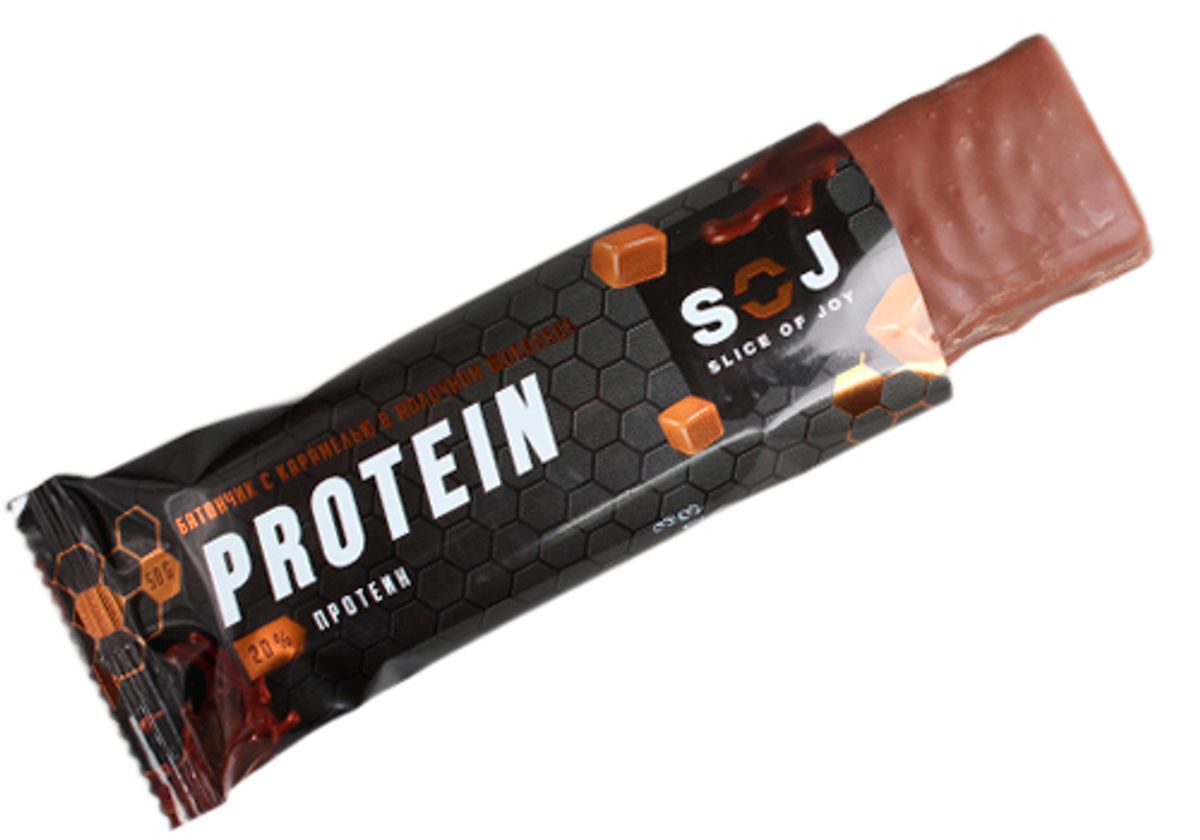 Протеиновый батончик Protein SOJ с соленой карамелью, 50г
