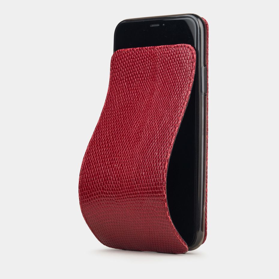 Special order: Чехол для iPhone 11 Pro из натуральной кожи ящерицы, красного цвета