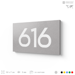 Номер на дверь 616, табличка на дверь для офиса, квартиры, кабинета, аудитории, склада, серая 120х70 мм, Айдентика Технолоджи