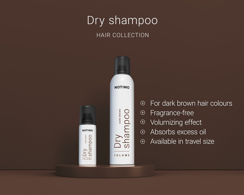 Notino Hair Collection Volume Dry Shampoo Dark brown - сухой шампунь для темных волос /  Dark brown 250  ml  / GTIN 8059300535776