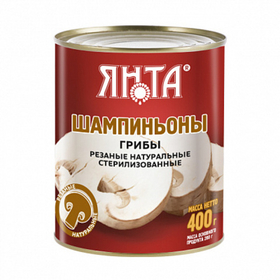 Шампиньоны резаные Янта 0,4