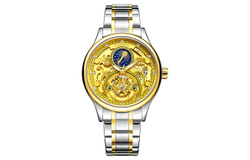 KANGOL Prestige Collection Mechanical Movement Metal Strap Watch Men"s Watches Skeleton Dial KANGOL K116