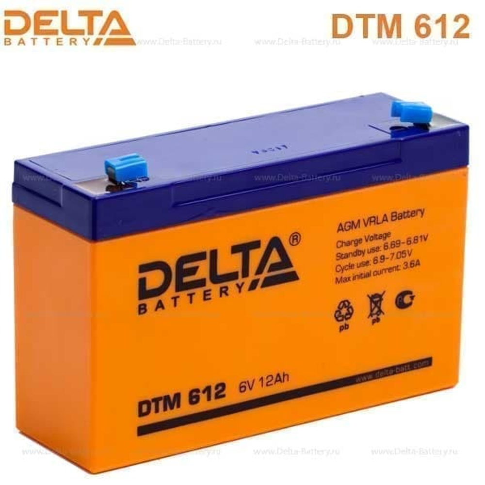 Аккумуляторная батарея Delta DTM 612 (6V / 12Ah)