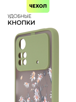 Чехол BROSCORP для Poco M4 Pro оптом (арт. XM-PM4PRO(4G)-ST-TPU-KHAKI-PRINT)