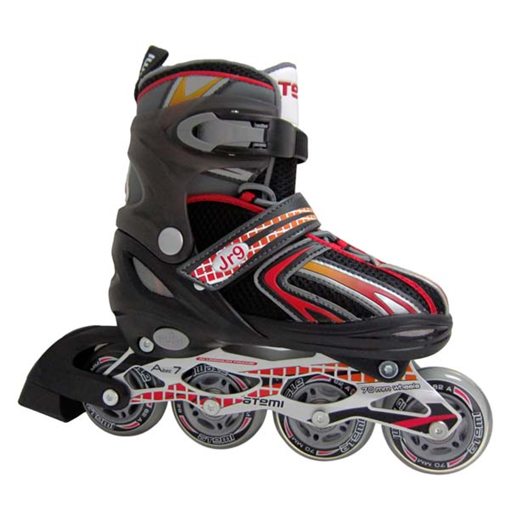 AJIS-12,01 X9 junior роликовые коньки черн/оранж, Alu, Abec7, Размер, 27-30