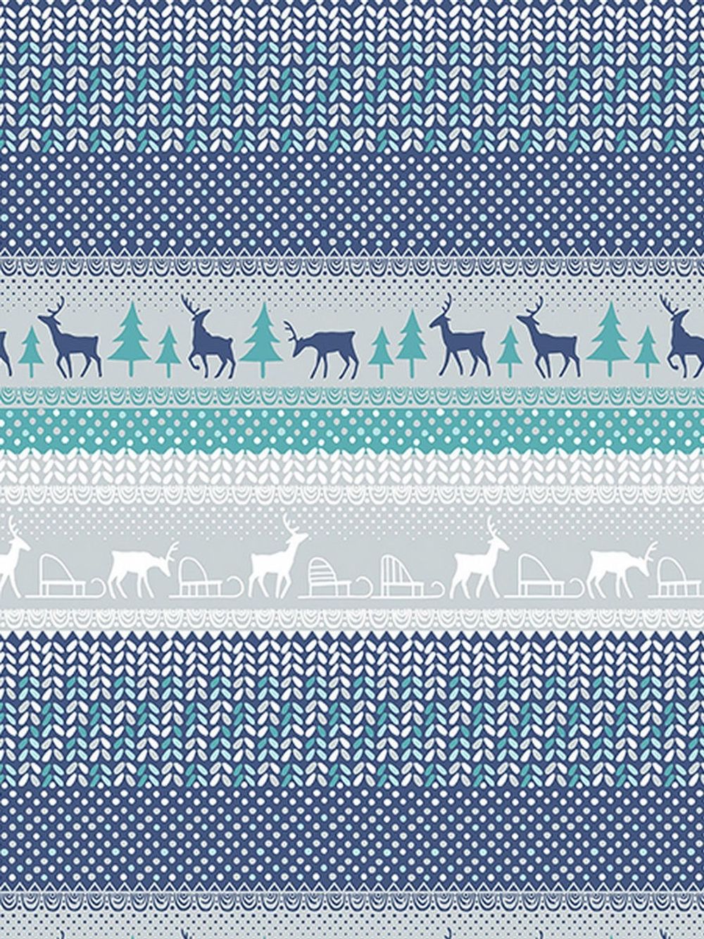 Постельное белье Сказка "Скандинавия/Вязание" евро Наволочка 50х70 см 2 шт Простынь на резинке 180х200 см Пододеяльник 200х215 см, перкаль