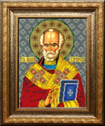 "Икона.Святитель Николай Чудотворец"-L- 158 вышивка