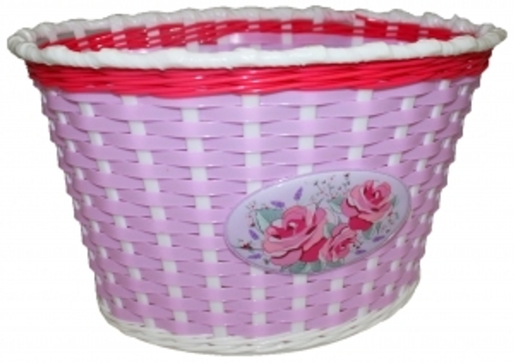 Корзинка детская на руль для вел-да 16"-20", 270x200x170мм, "Роза" P 04 Rose