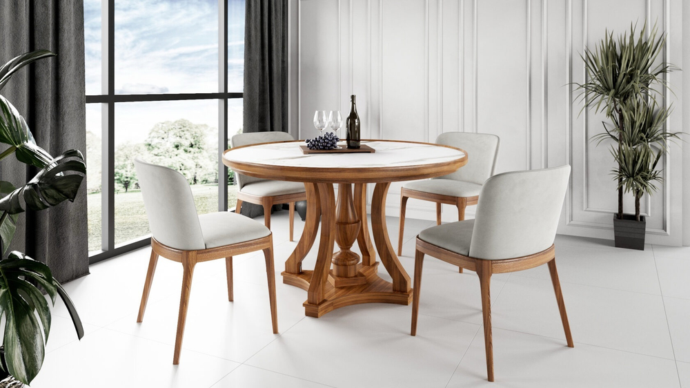 Стол круглый Алабама керамика