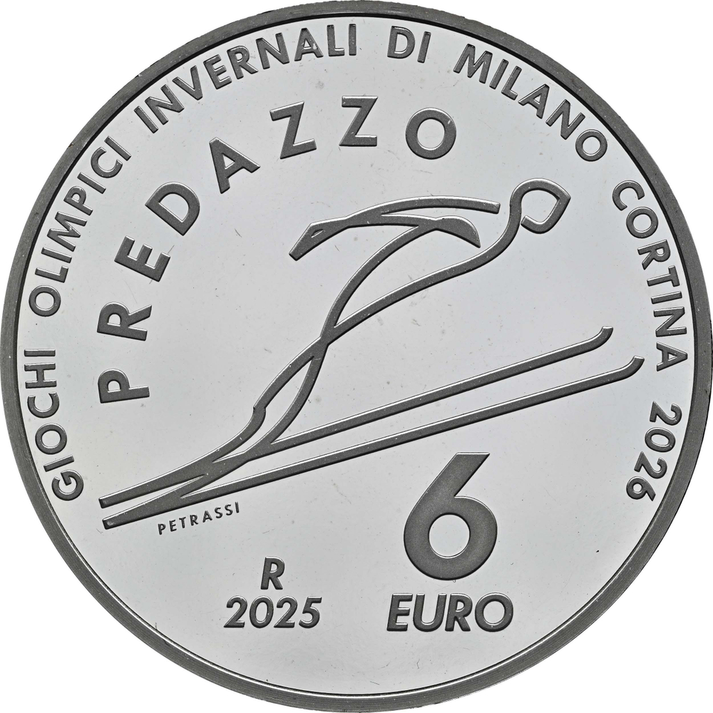 ИТАЛИЯ, 2025, 6 ЕВРО [СЕРЕБРО]