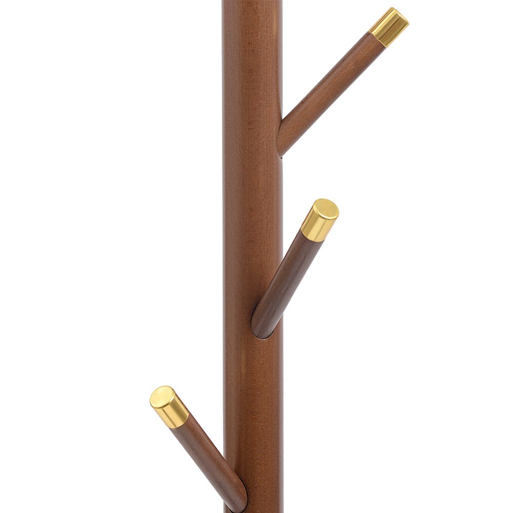 Вешалка напольная Bakken, 180 см, золотистый хром/светлый орех