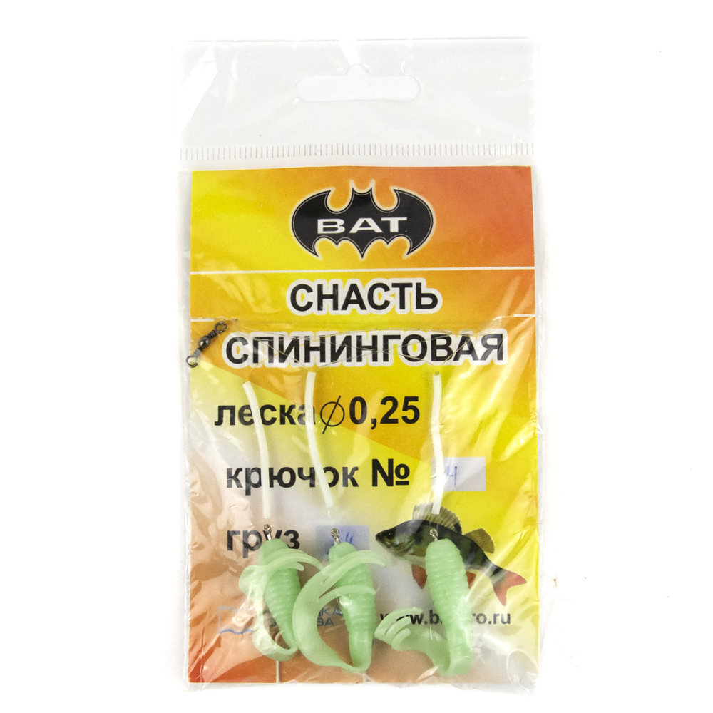 Снасть окуневая (спиннинговая) 14гр, №4, d 0.25мм