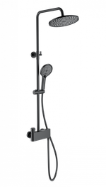 Душевая система с термостатом WONZON & WOGHAND MUSE Corno, Черный матовый (WW-B3110-MB)