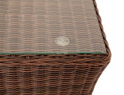 "Капучино" журнальный столик из искусственного ротанга, цвет коричневый