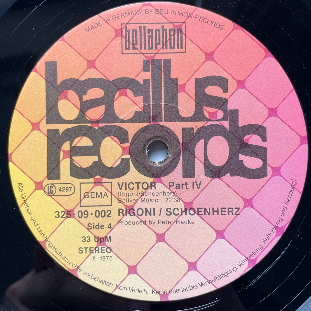 Винтажная виниловая пластинка LP Rigoni, Schoenherz, Victor A Symphonic Poem (Германия 1975)