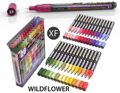 (Wildflower) Tooli-Art 28 Acrylic Paint Pens 0.7mm Extra Fine
