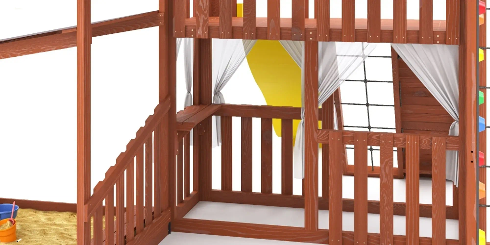 Детская площадка Савушка КУБ-5 (Махагон) с подушками