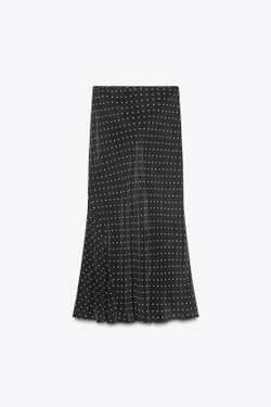 ZARA ДЛИННАЯ ЮБКА — ZW COLLECTION, ЧЕРНЫЙ/БЕЛЫЙ