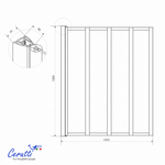 Шторка для ванной Ceruttispa БУНА (BOUNA)-BF (130х140)