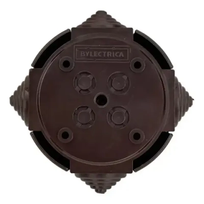 Монтажная коробка с сальниками накладная/распаечная коробка D94 "РЕТРО", шоколад