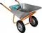 Строительная тачка СИБИН "СТ-22" двухколесная (110 л, 200 кг)