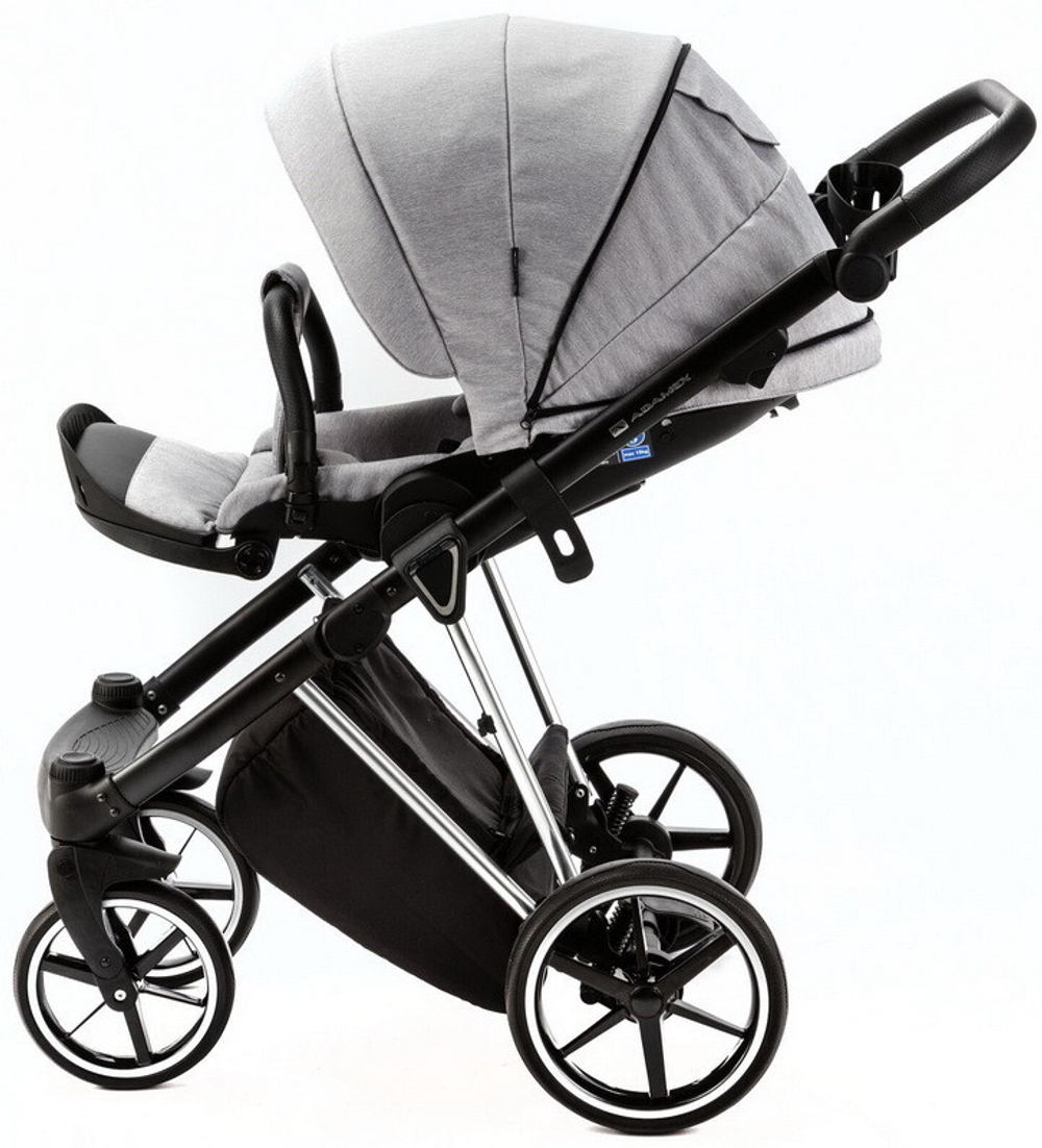 Детская коляска Adamex Belissa Special Edition 3 в 1 B-PS586 (СВ.СЕР ХРОМ.РАМ)