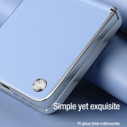 Чехол фиолетового цвета от Nillkin для Samsung Galaxy Z Flip 6 5G, серия CamShield Flip Leather Case