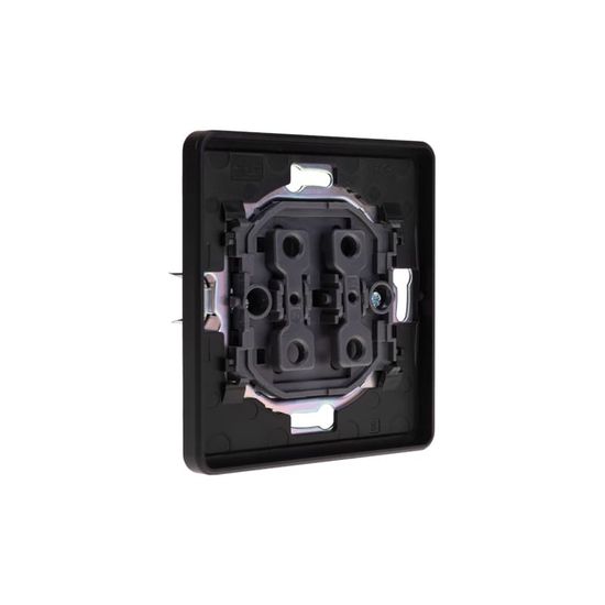 Выключатель ROUND 2 кл 10А с/у оникс KRANZ