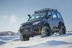 Бампер силовой передний BMS ALFA для УАЗ Патриот под расширители Lapter