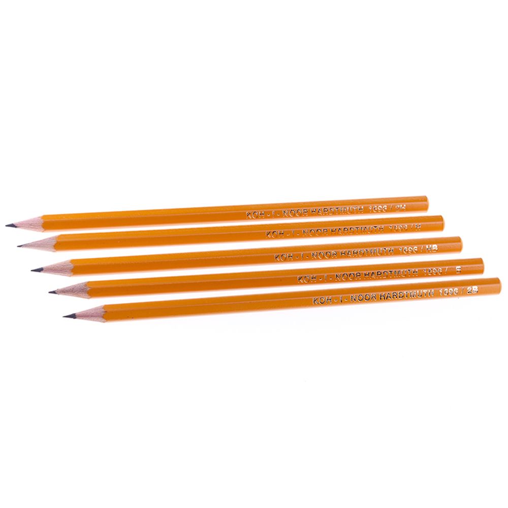 Набор карандашей чернографитных 12шт. 2H-2B, Koh-i-noor, в ПВХ упак., желтый корпус