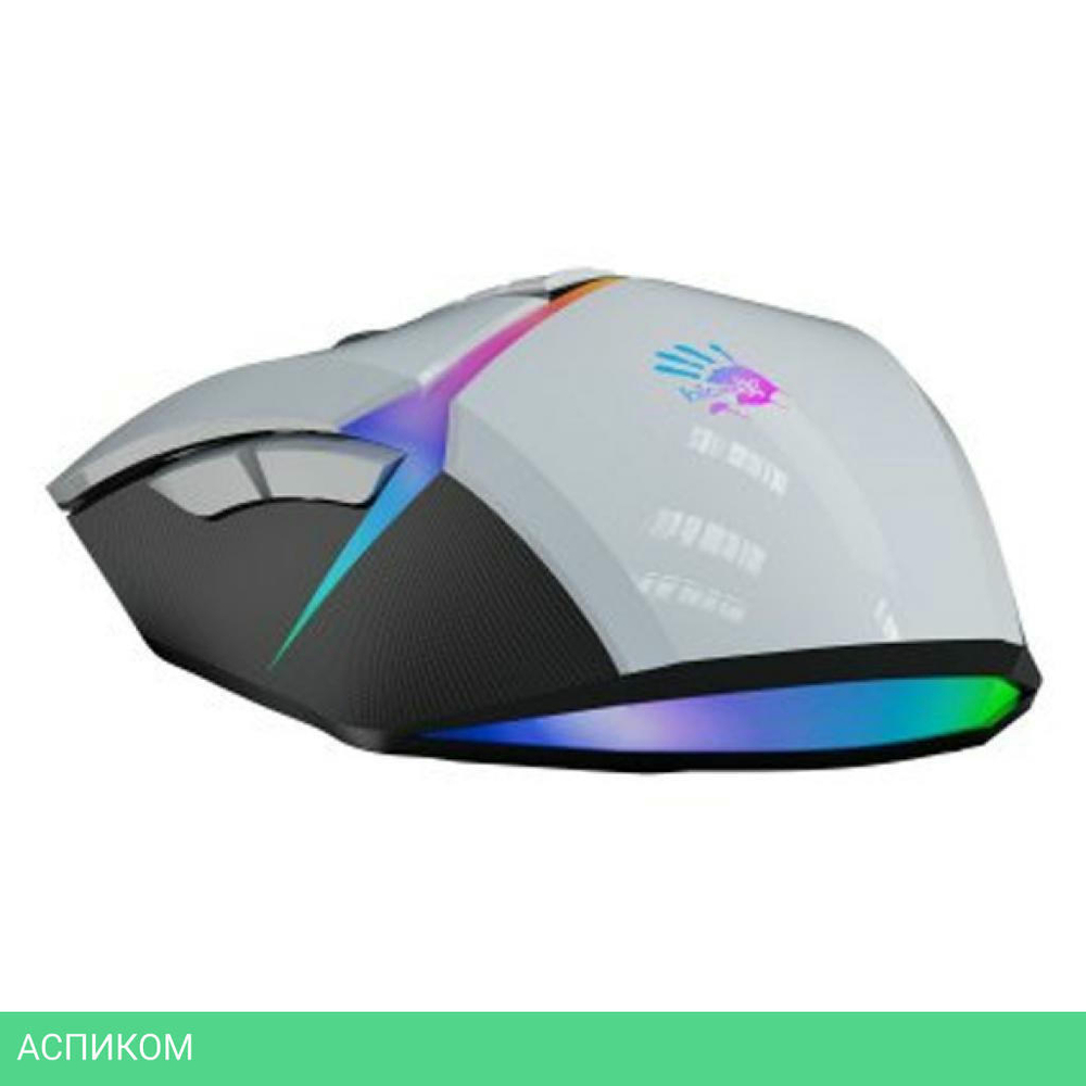 Мышь A4Tech Bloody W60 MAX Panda белый