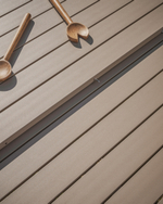 Раздвижной уличный стол Izola из алюминия с бежевой отделкой, 220 (280) x 100 см