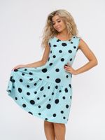 914 Сарафан "Горох/дымчато-голубой" SveTekst (Акция)
