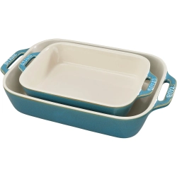 STAUB Набор из 2 керамических тарелок Приготовление античной бирюзы