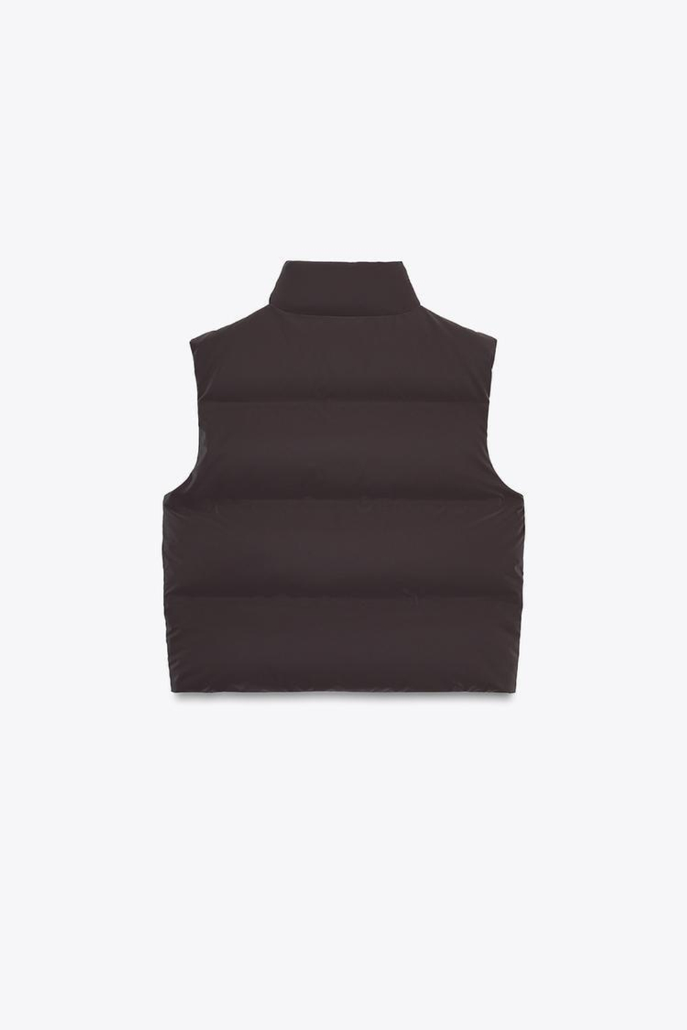 ZARA СТЕГАНЫЙ ЖИЛЕТ, КОРИЧНЕВЫЙ