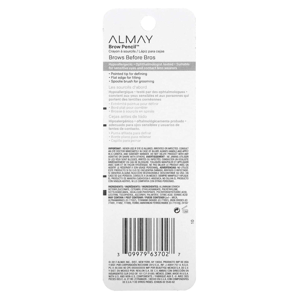 Almay, карандаш для бровей, 802, коричневый, 0,2 г (0,01 унции)