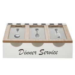 GAEM Шкатулка для столовых приборов, L26 W23 H7,5 см