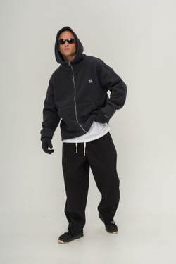 Куртка с капюшоном KUL'TURA "ZIP SHERRA" Тёмно-серый