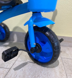 Велосипед 3-х колесный (баг., корзина, пласт. колеса) арт. Sl-001 Синий, 36005