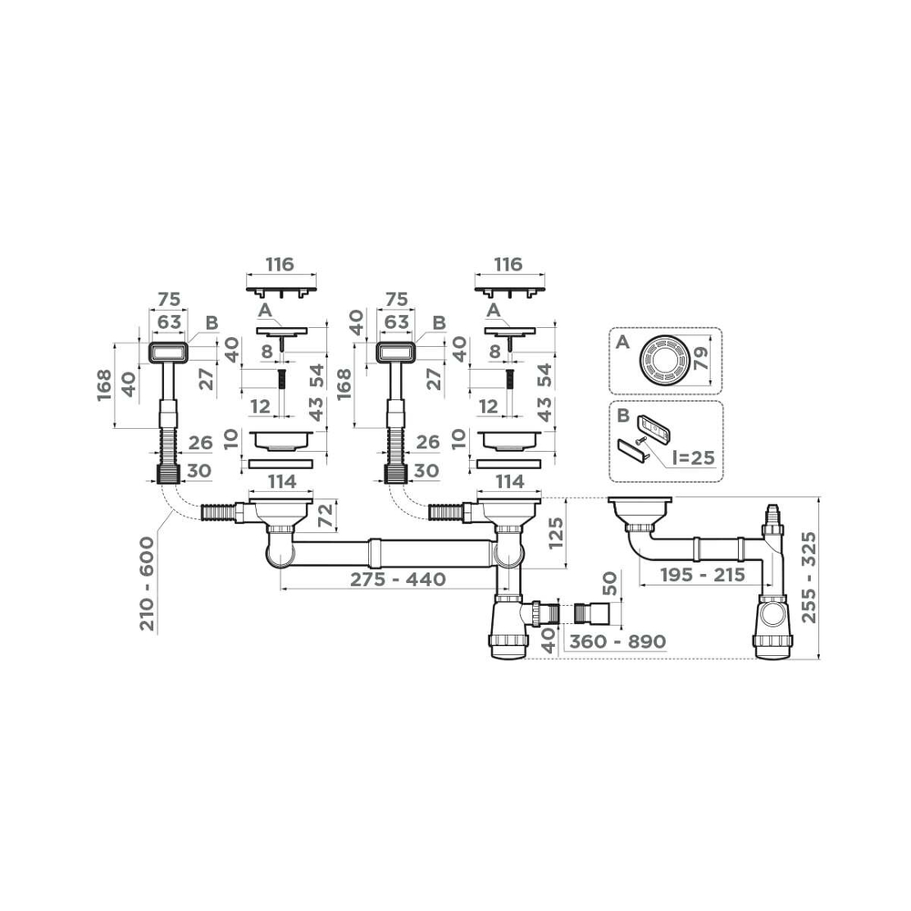 Арматура Omoikiri WK-2C-GM