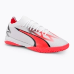 Футзалки PUMA Ultra Match IT puma white/puma black/fire orchid