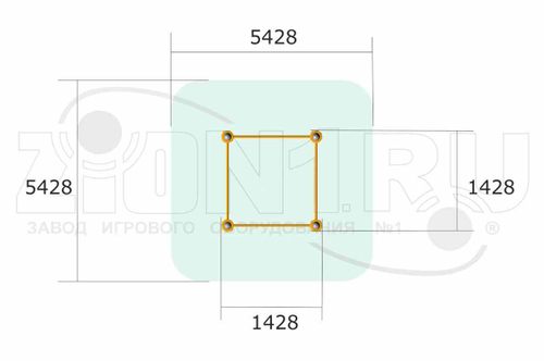 Перекладина четверная ВА-2000-2400