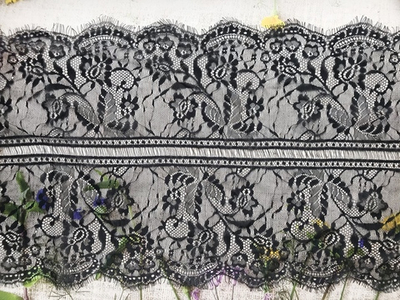 Кружево Французское, ш. 36 см, чёрный