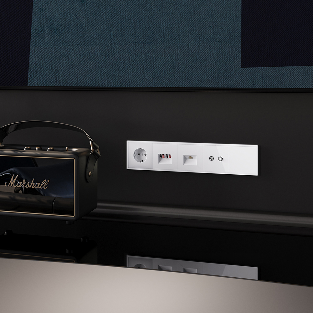 Вывод кабеля VOLTUM S70, (белый глянцевый)