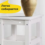 Табурет для кухни, 33х33х45, Одвар, деревянный, для кухни, сосна, белый IKEA