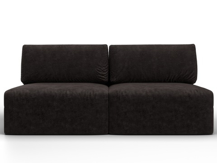 Диван прямой модульный Лига-060 НПБ, BRUT 17 коричневый, Велюр, 129473