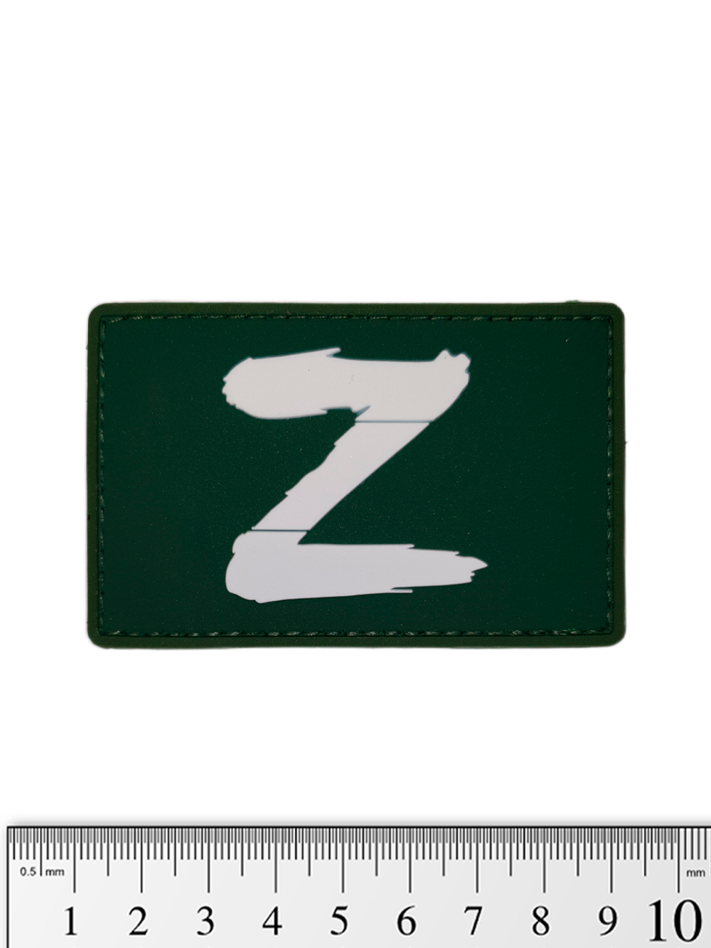 Шеврон Z PVC 5х8 см. Олива с белым