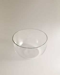 Zara Home миска из боросиликатного стекла, цвет серебристый, 9.5 см